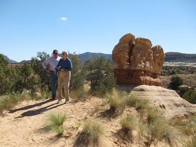 Anie and Peter exploring the area